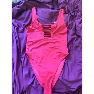 One Piece Pink Swim Suit